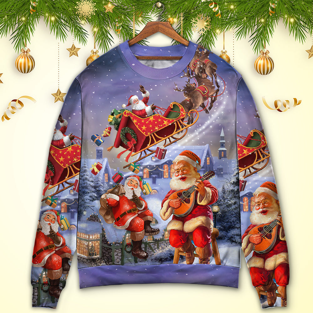 Christmas Santa Funny Art Style – Sweater - Ugly Christmas Sweater