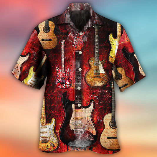 Abstract Guitar Halloween Music Art – Hawaiian Shirt
