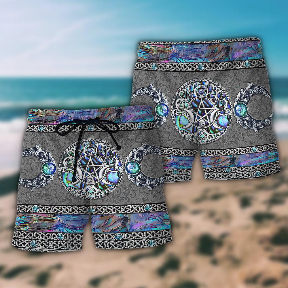 Triple Moon Mystical Witch – Beach Short