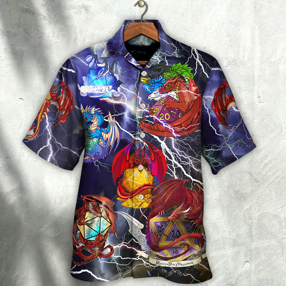 Fantasy Dice Dragon Thunder Art – Hawaiian Shirt