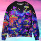Hippie Mushroom Galaxy Neon Art – Sweater - Ugly Christmas Sweater
