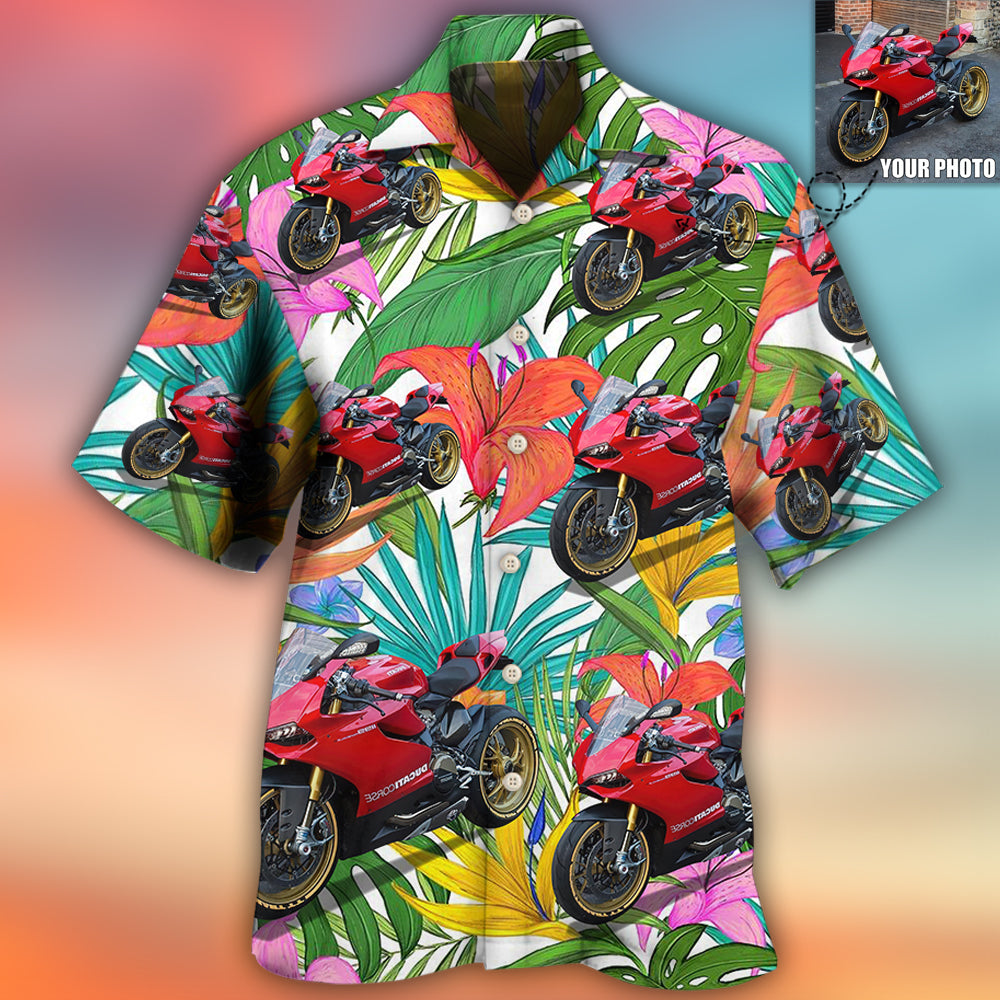 Motorcycle Lover Custom Photo - Hawaiian Shirt
