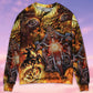 Skull Motorcycle Racing Fire Style – Sweater - Ugly Christmas Sweater