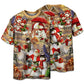 T-shirt / S Christmas Snowman Couple Love Xmas - Pajamas Short Sleeve - Owls Matrix LTD
