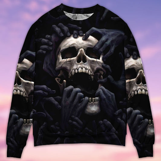 Skull Love Darkness Art Style – Sweater - Ugly Christmas Sweater