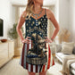 Honoring Our Heroes Tribute – Women's Summer Sleeveless V-Neck Camisole Dress