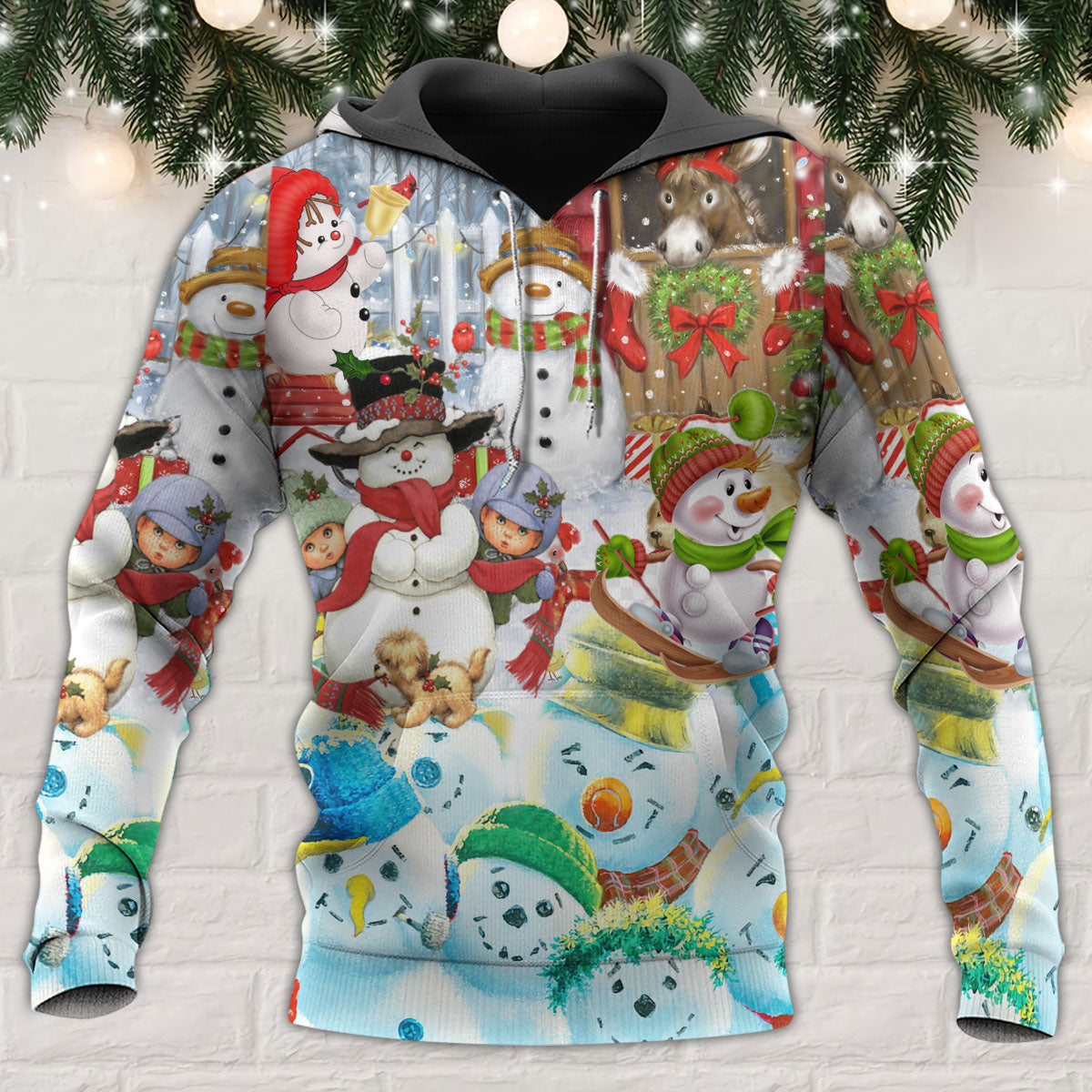 Snowman Farm Holiday Christmas - 3D Hoodie