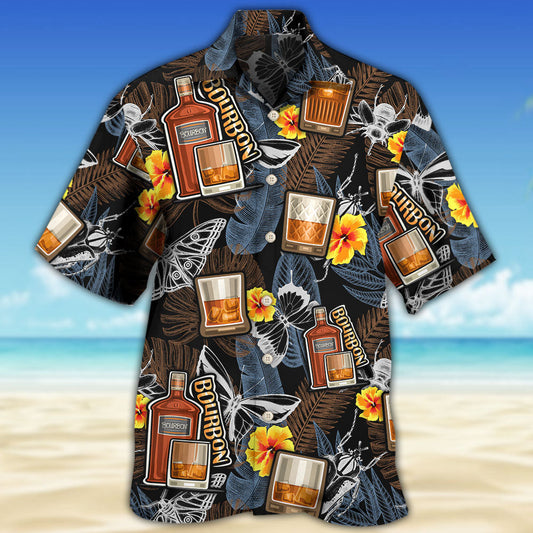 Wine And Bourbon Butterflies Tropical Vibes – Hawaiian Shirt