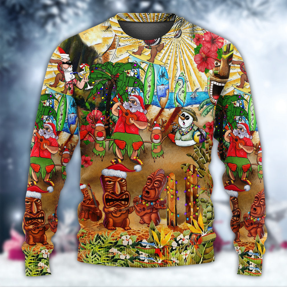 Christmas Mele Kalikimaka Hawaii Style – Sweater - Ugly Christmas Sweater