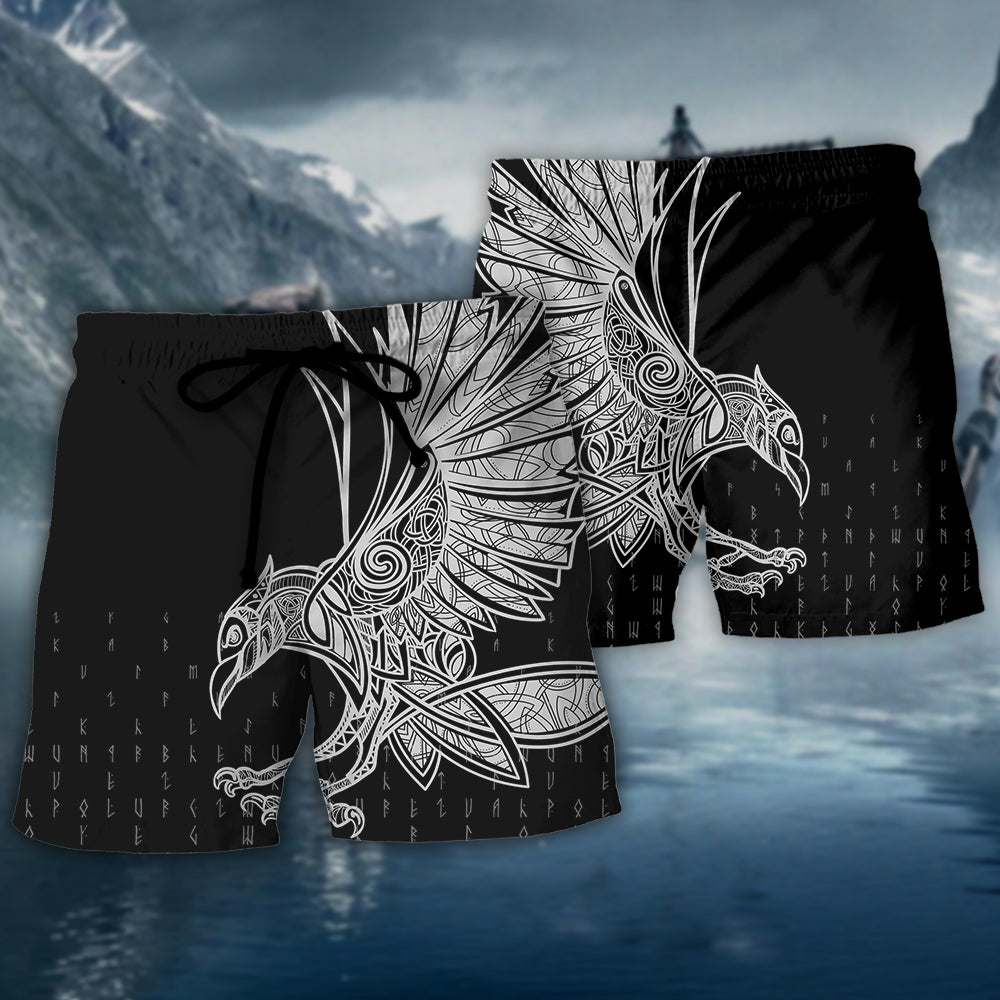 Viking Raven Odin Victory - Beach Short - Owls Matrix LTD