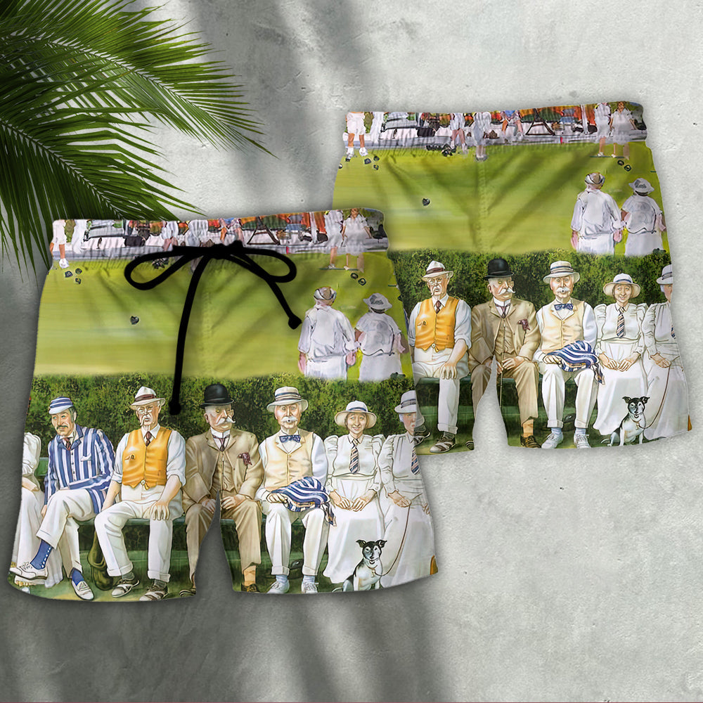 Lawn Bowling Family Fun Theme - Beach Short