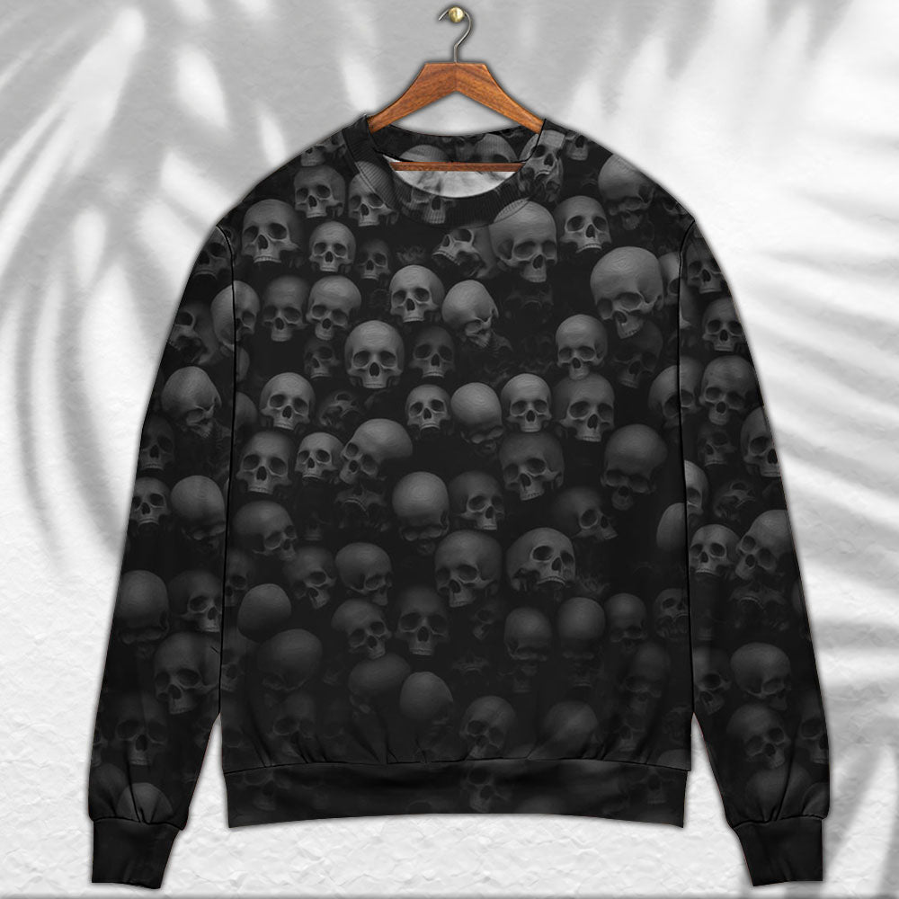Skull Bold Rebel Attitude Art – Sweater - Ugly Christmas Sweater
