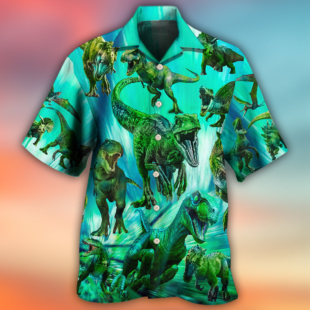 Dinosaur Running Dynamic Cool Art – Hawaiian Shirt