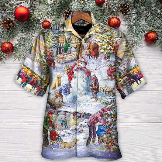 Christmas Winter Holiday Santa Is Coming - Hawaiian Shirt
