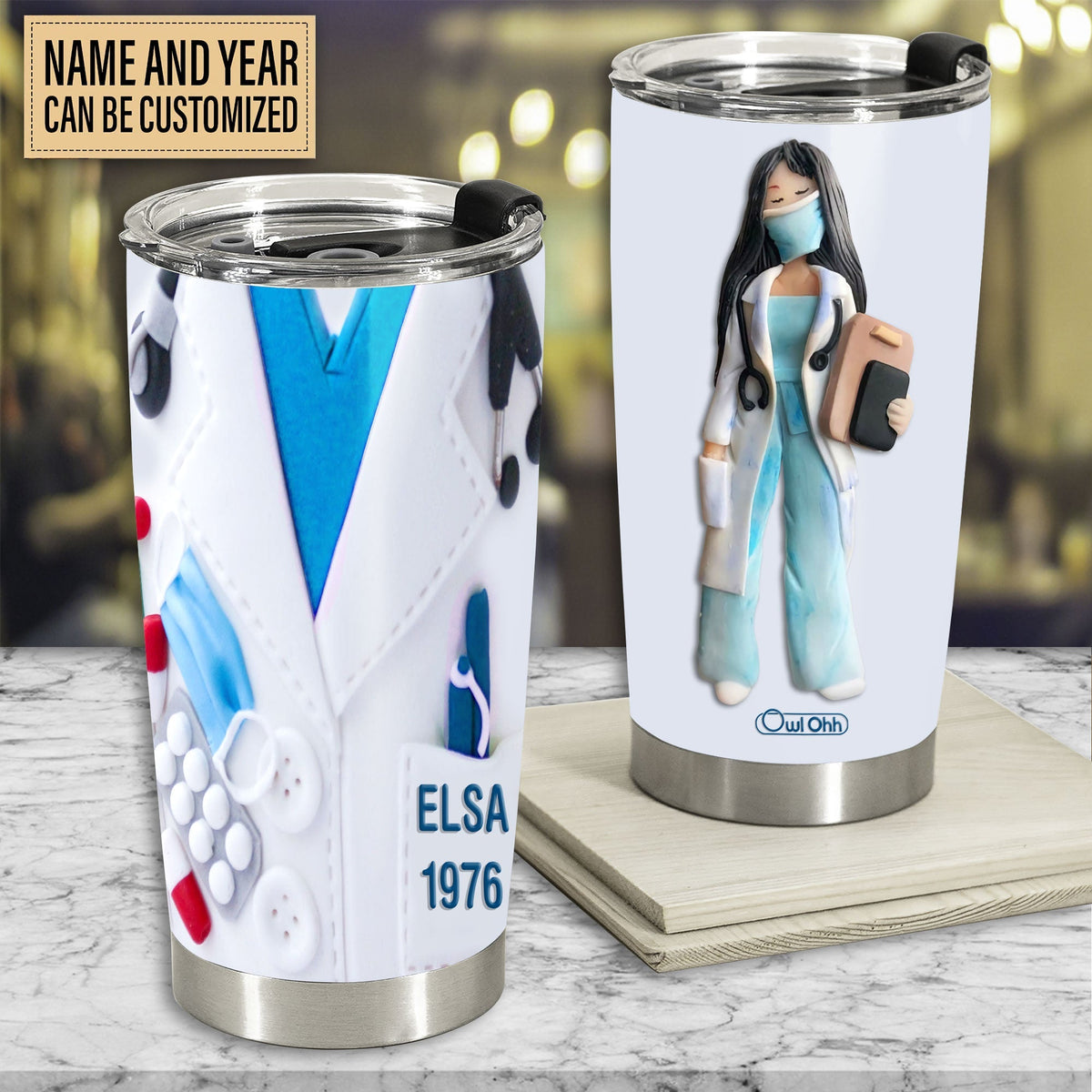 Nurse Fighting Clay Personalized 20 Oz Tumbler