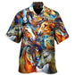 Colorful Horse Face Cool Art – Hawaiian Shirt