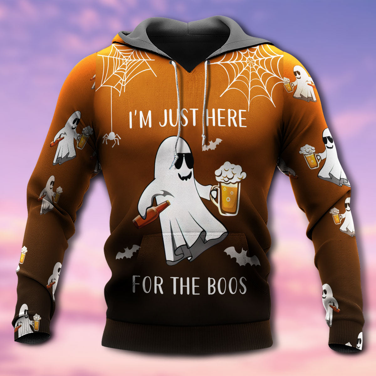 Halloween Boo Beer Art – 3D Hoodie