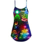 Christmas Merry Everything Happy Always – Women's Summer Sleeveless V-Neck Camisole Dress