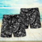 Skull Life's True Face Is The Skull - Beach Short - Owls Matrix LTD
