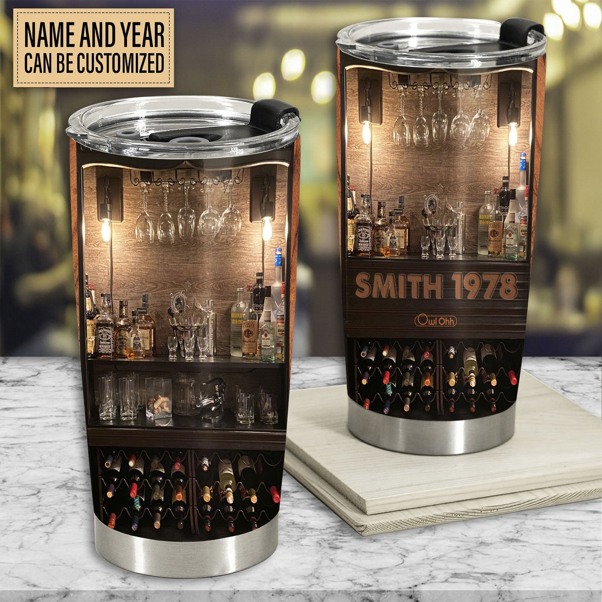 Beverage Lover Beverage Bar Personalized 20 Oz Tumbler