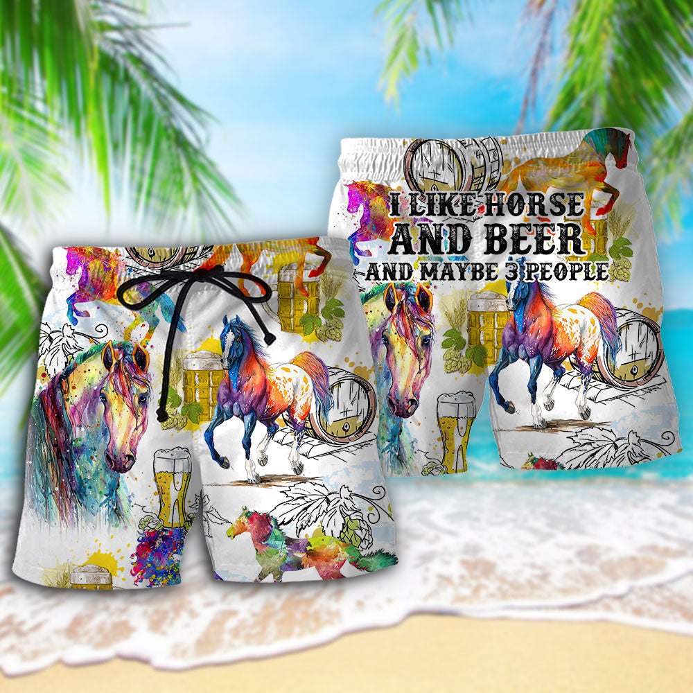 Horse And Beer Lover Style – Beach Short