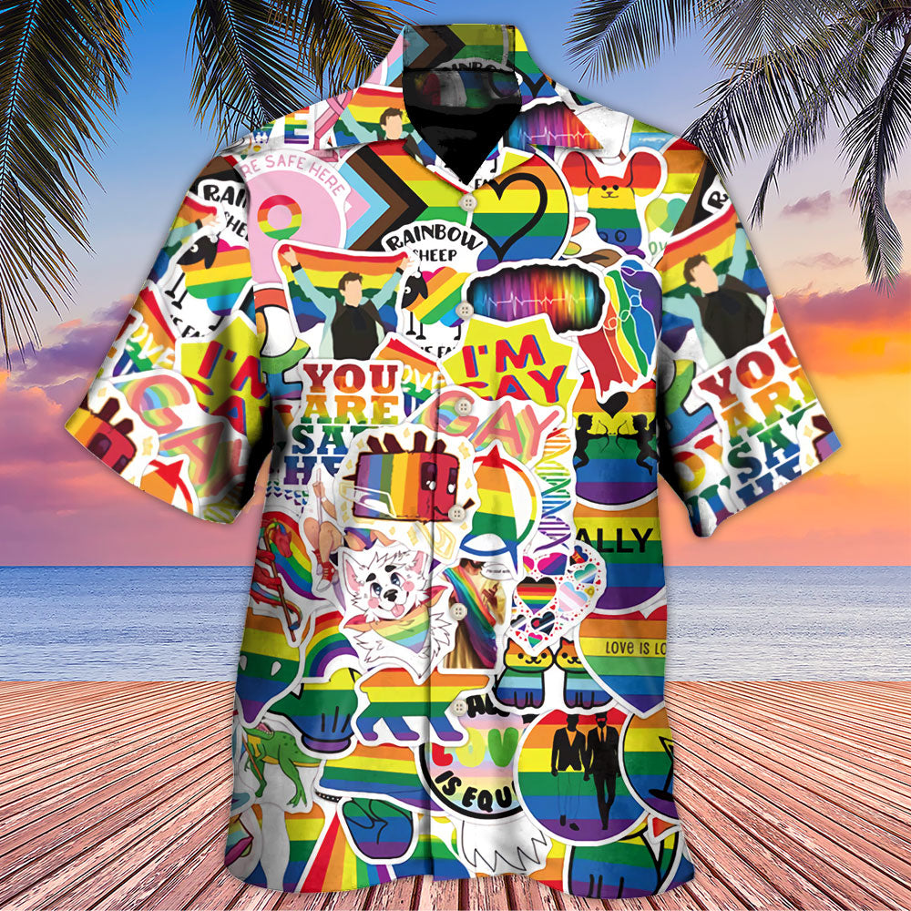 LGBT Rainbow Pride Statement Bold Design – Hawaiian Shirt