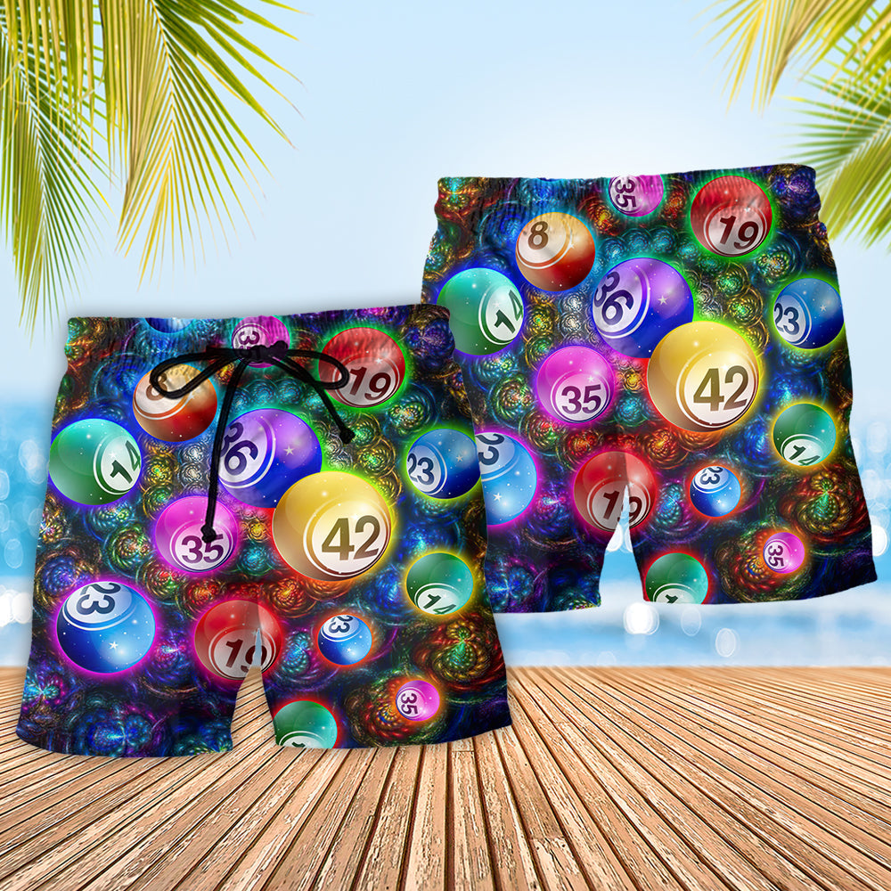 Billiards Funny Neon Color Art – Beach Short
