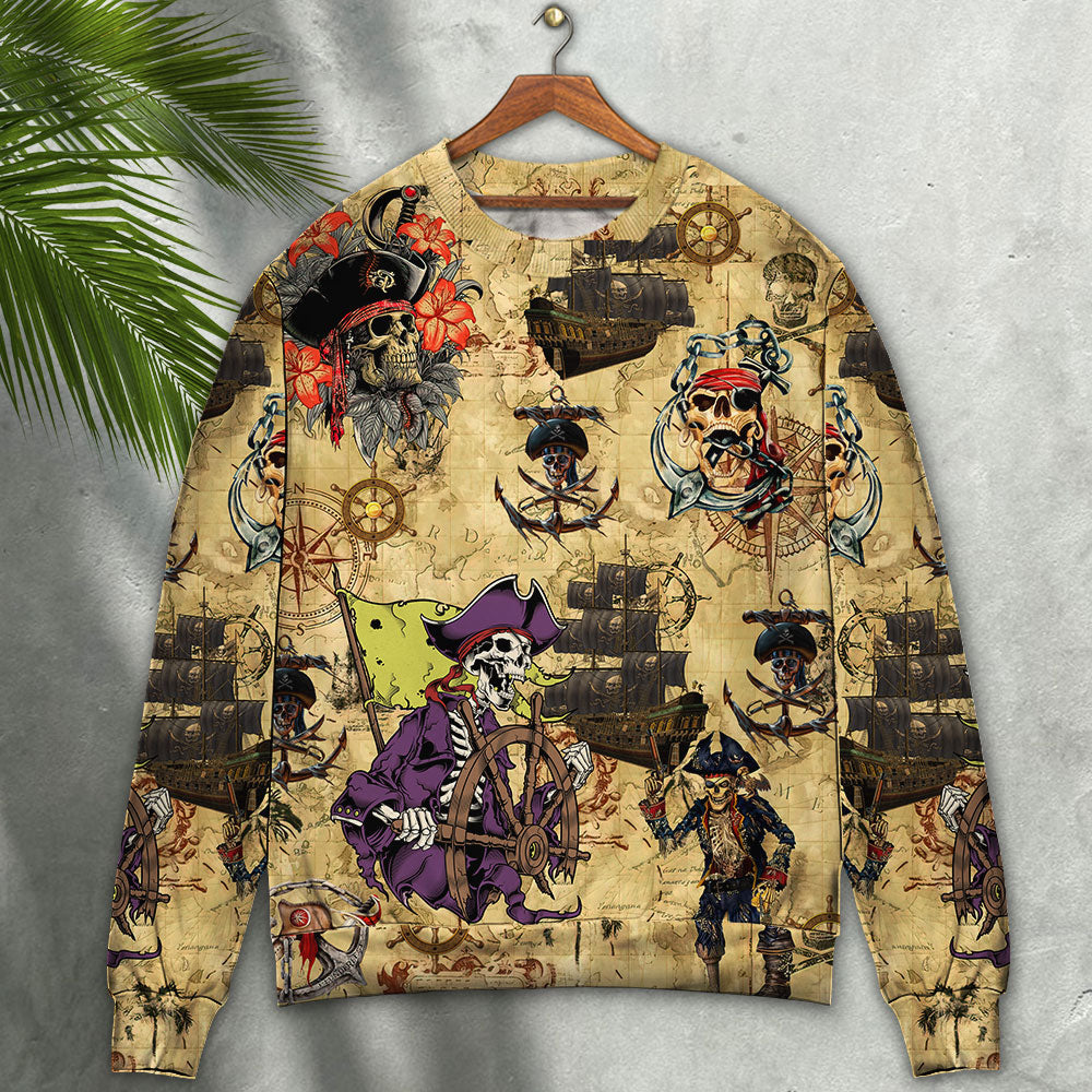 Skull Pirate Dark Adventure Style – Sweater - Ugly Christmas Sweater