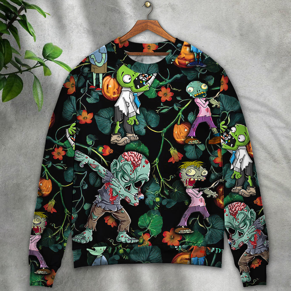 Halloween Tropical Pumpkin Fantasy Art – Sweater - Ugly Christmas Sweater