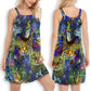 Tabby Cat Lover Art – Women's Summer Sleeveless V-Neck Camisole Dress
