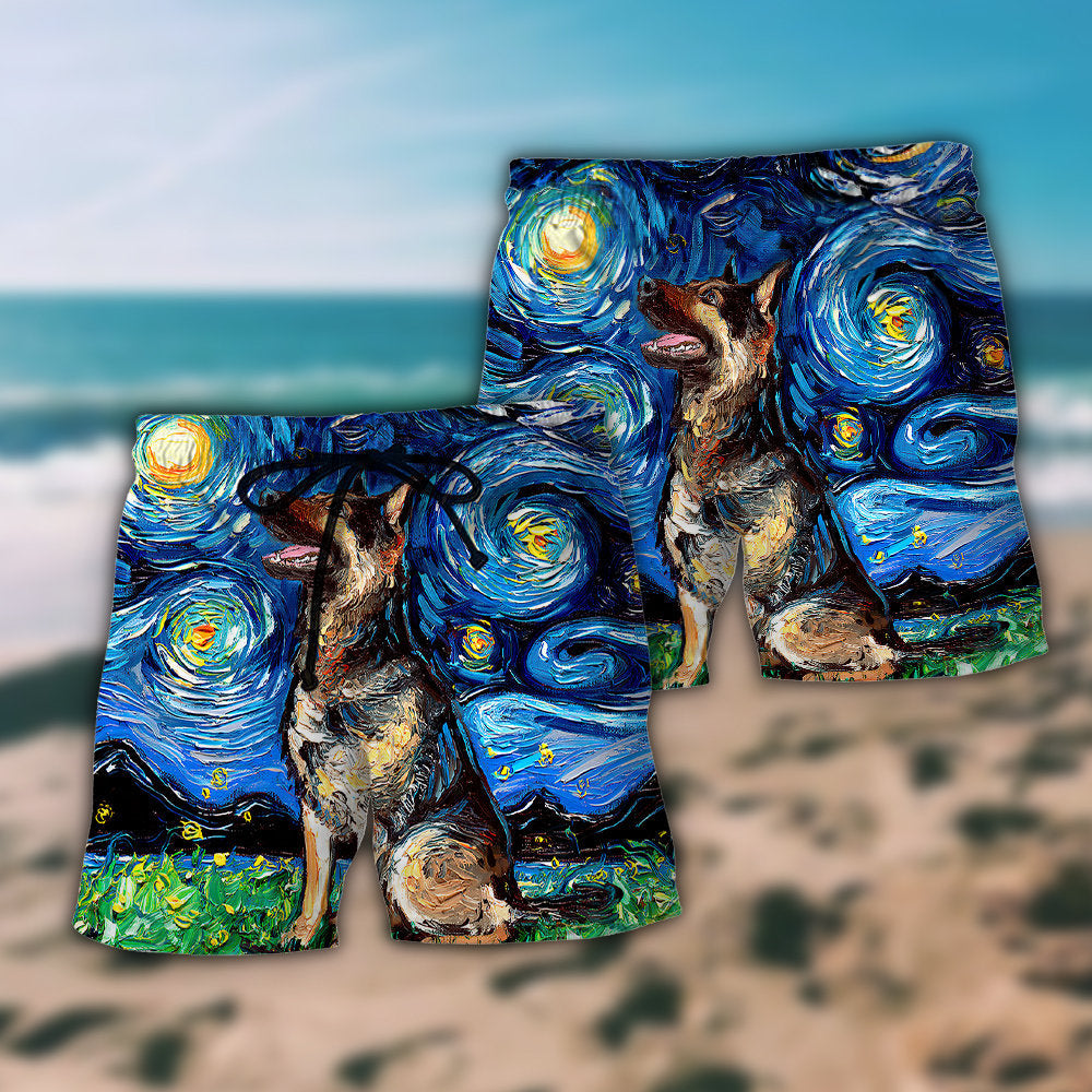 German Shepherd Cool Dog Various Style - Beach Short - Owls Matrix LTD