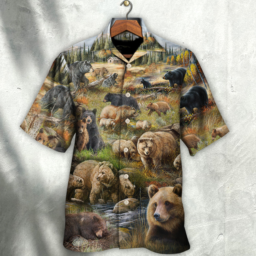 Be Brave Little Bear Inspirational Art – Hawaiian Shirt