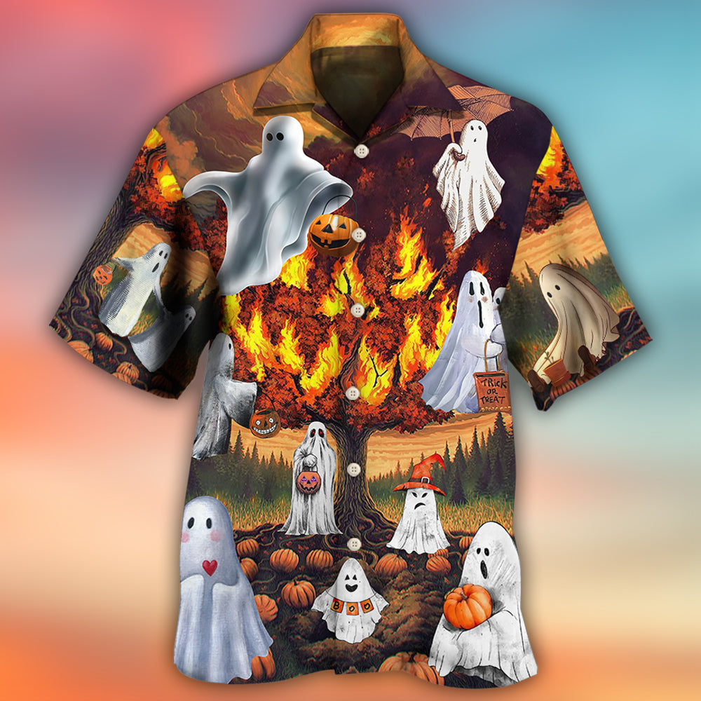 Halloween Boo Burning Spooky – Hawaiian Shirt