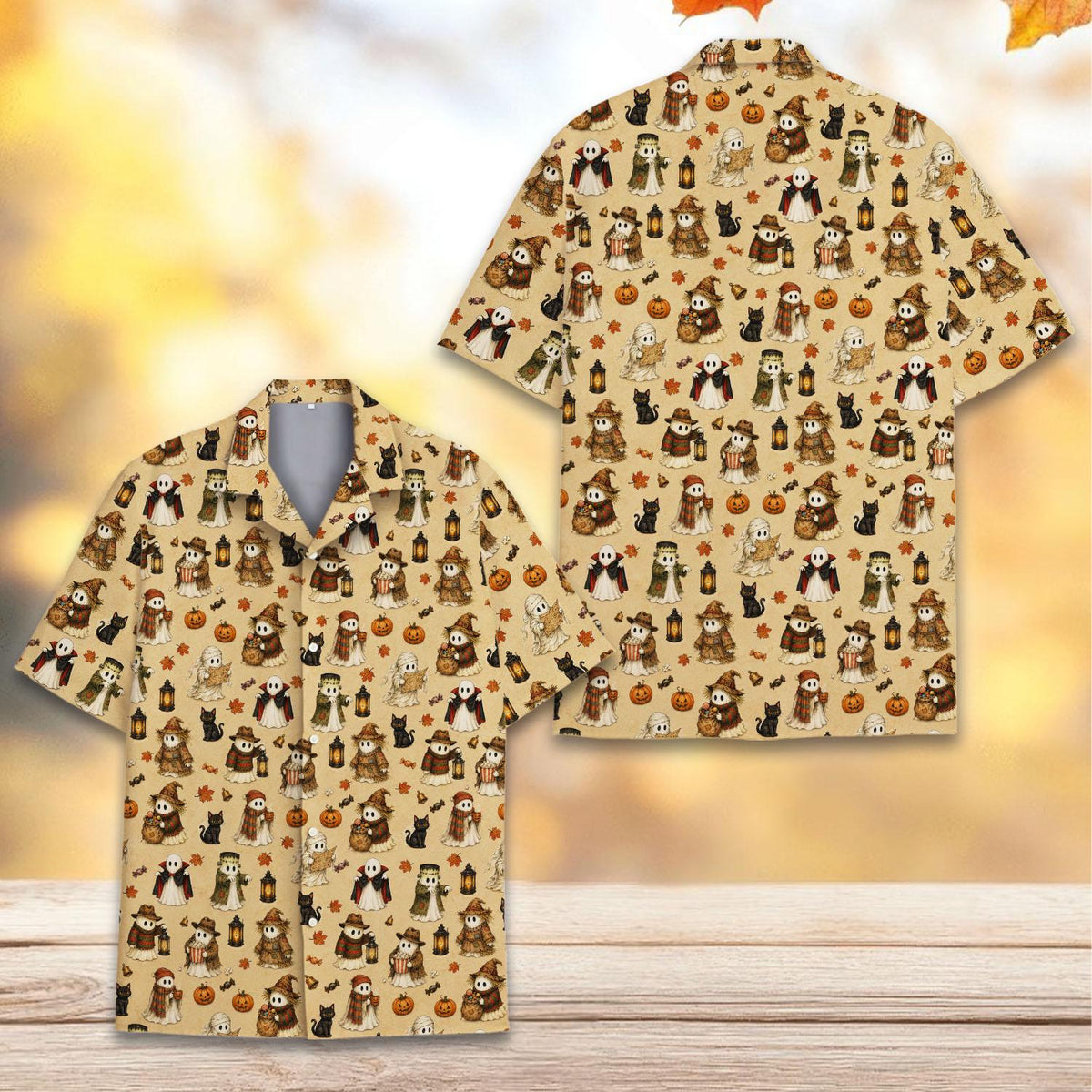 Halloween Ghost Black Cat Pumpkin Mummy – Hawaiian Shirt