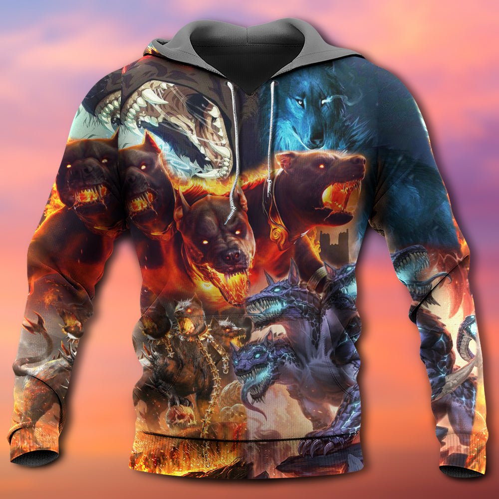 Cute Dog Animation Art - 3D Hoodie