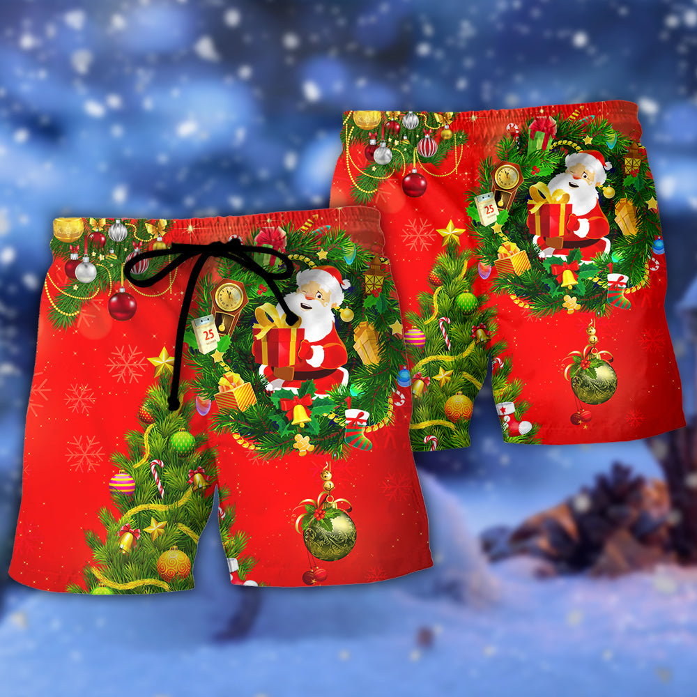 Red Christmas Tree Style – Beach Short