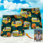 School Bus Driver Tropical Custom Photo - Beach Short - Owls Matrix LTD