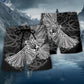 Viking Raven Valhalla Norse - Beach Short - Owls Matrix LTD