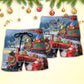 Christmas Santa Train Painting Style – Beach Short