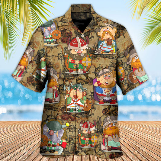 Funny Viking Map Nordic Art – Hawaiian Shirt