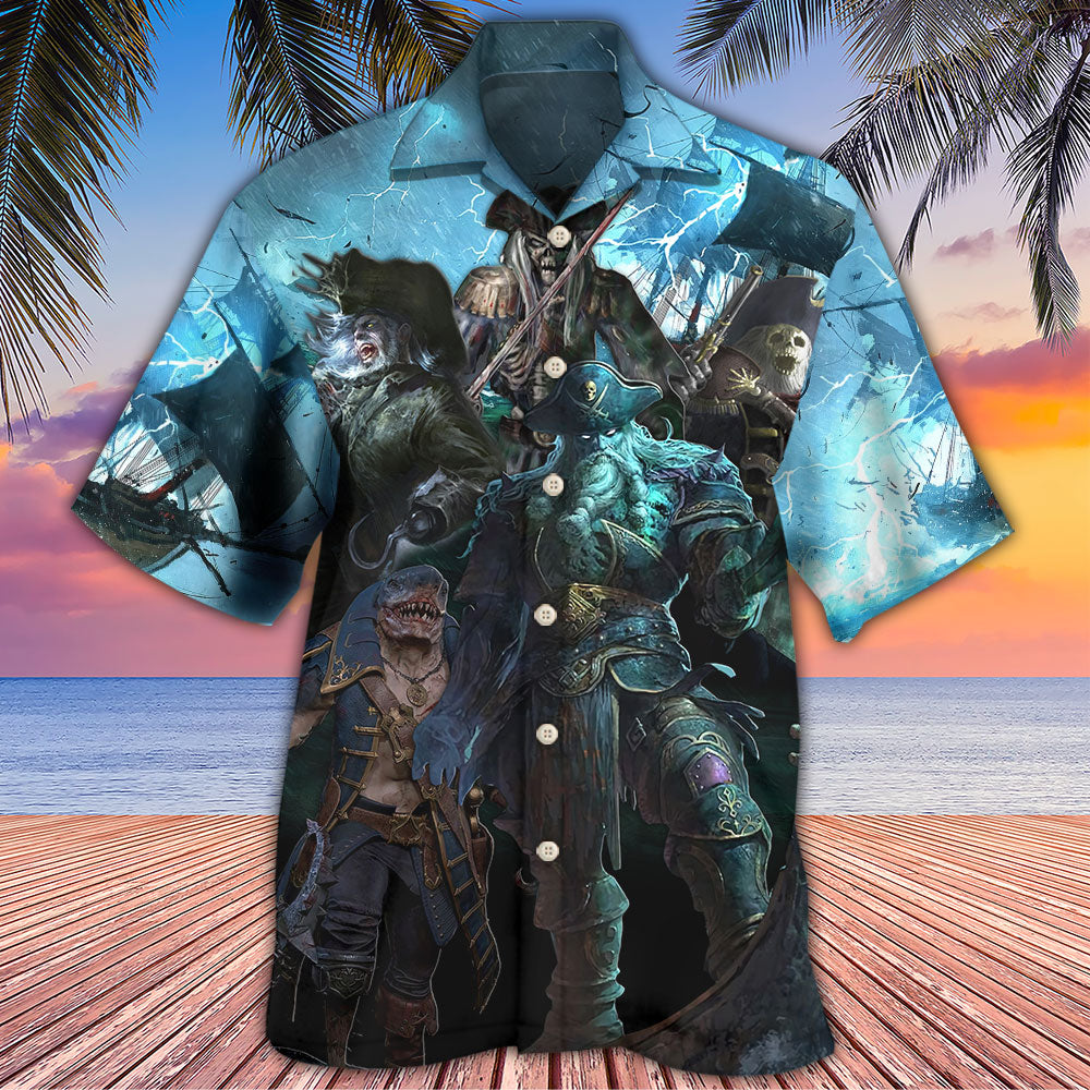 Pirate Monster Stormy Sea Fantasy – Hawaiian Shirt