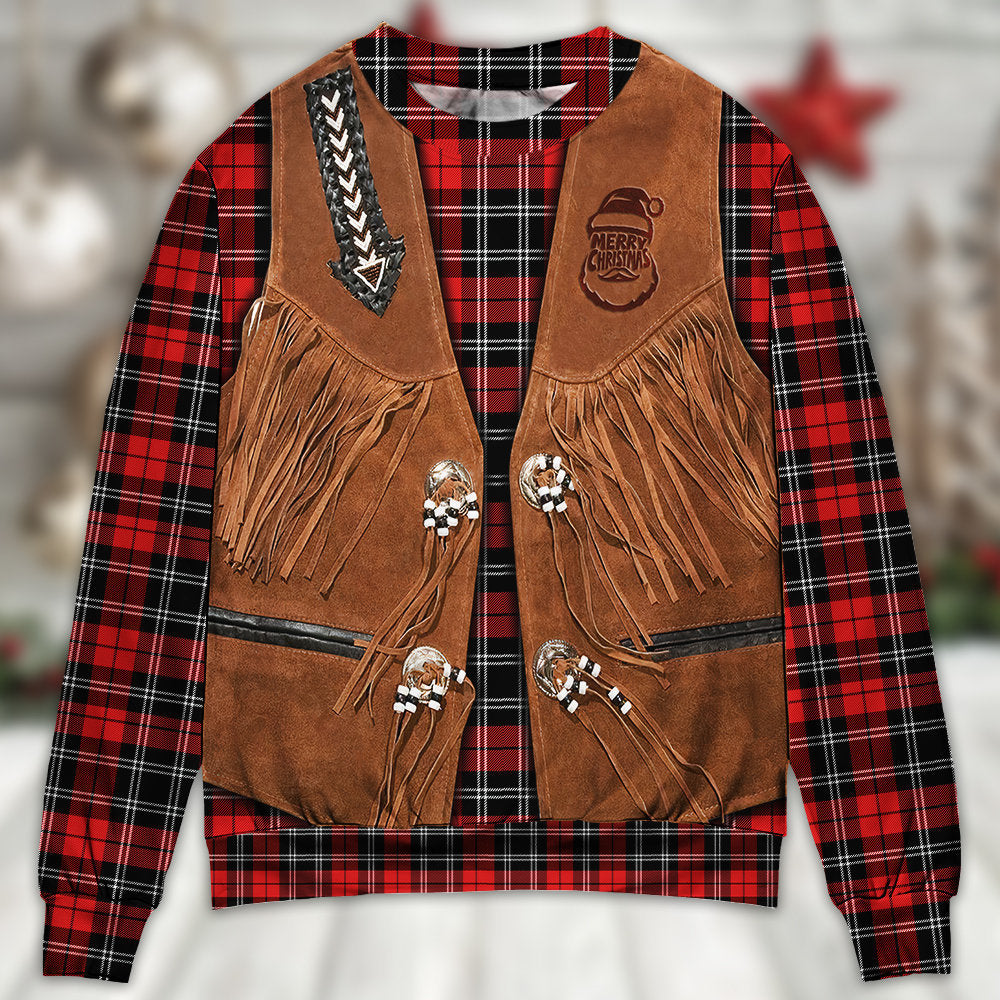 Santa Cowboy Christmas Vintage Style – Sweater - Ugly Christmas Sweater