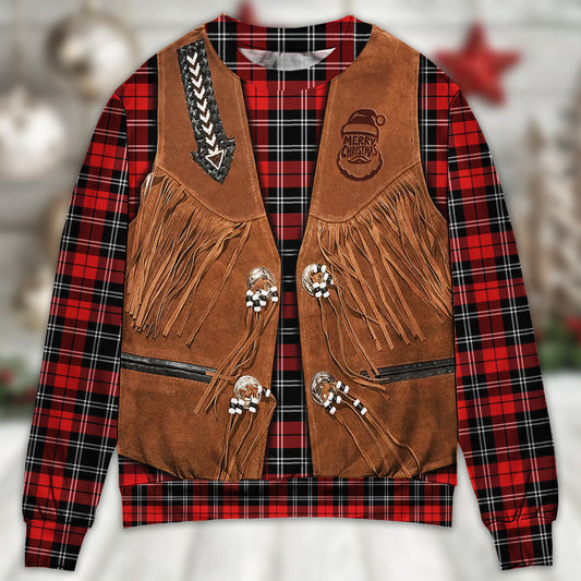Santa Cowboy Christmas Vintage Style – Sweater - Ugly Christmas Sweater