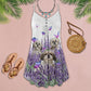 Dogs Purple Flower Shih Tzu Limited – Women's Summer Sleeveless V-Neck Camisole Dress