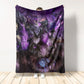 Skull Dragon Love Life Purple Flannel Blanket For Soft Bed Couch And Home Comfort