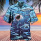 Shark Family Hunting Together Ocean – Hawaiian Shirt