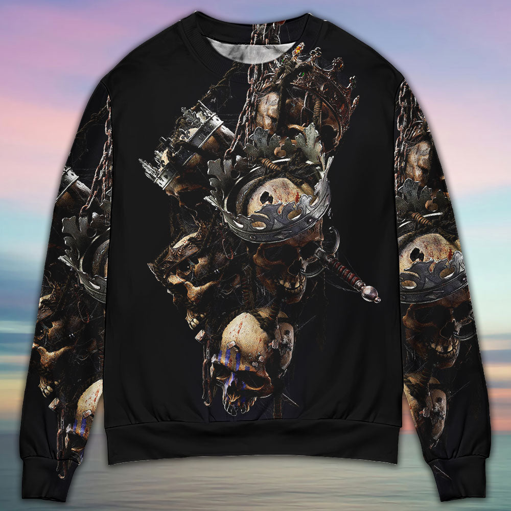 Skull Royal Legend Fantasy Art – Sweater - Ugly Christmas Sweater