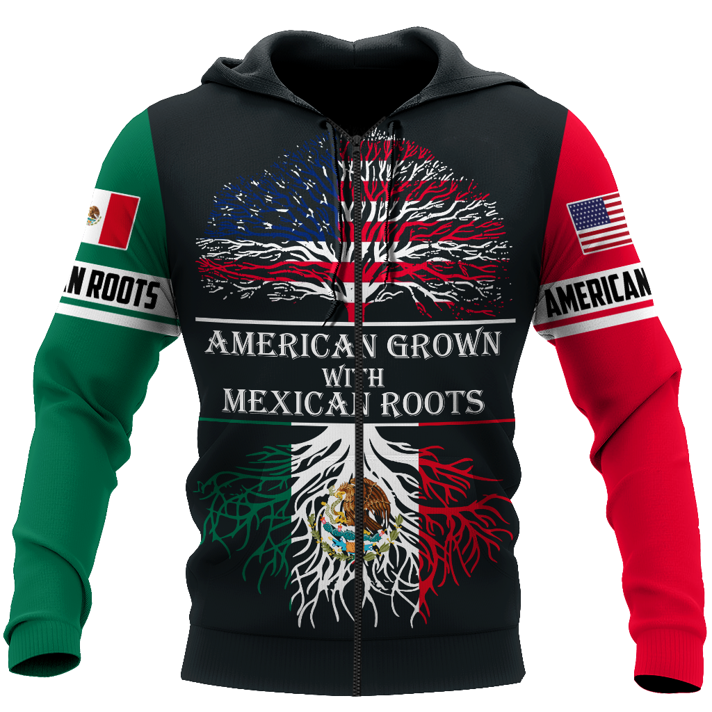 American Grown Mexican Roots Art - 3D Hoodie