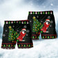 Cat Wreck The Tree Happy Ugly Style Christmas - Beach Short - Owls Matrix LTD
