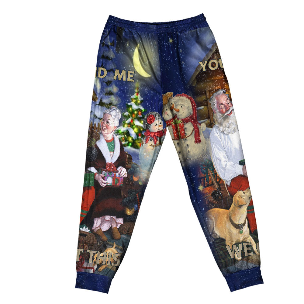 Pants / S Christmas You And Me We Got This - Pajamas Short Sleeve - Owls Matrix LTD